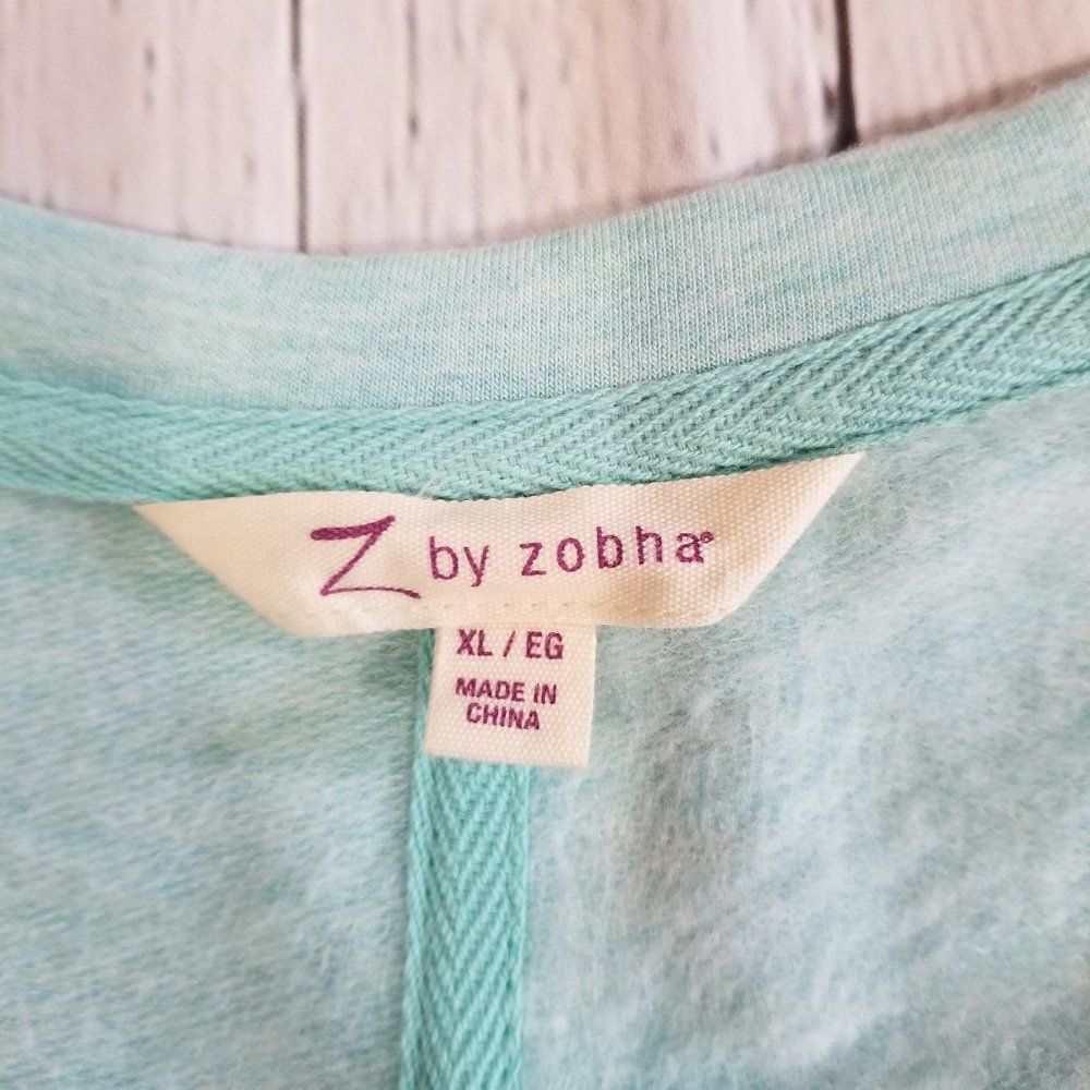 Z by Zobha Super Cozy and Soft Blue V Neck Tee Size XL/EG - Picture 2 of 6